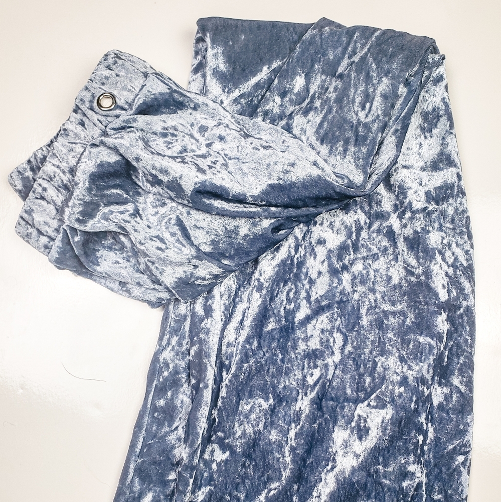 Blue velvet pajama pants flared XL w/ pockets